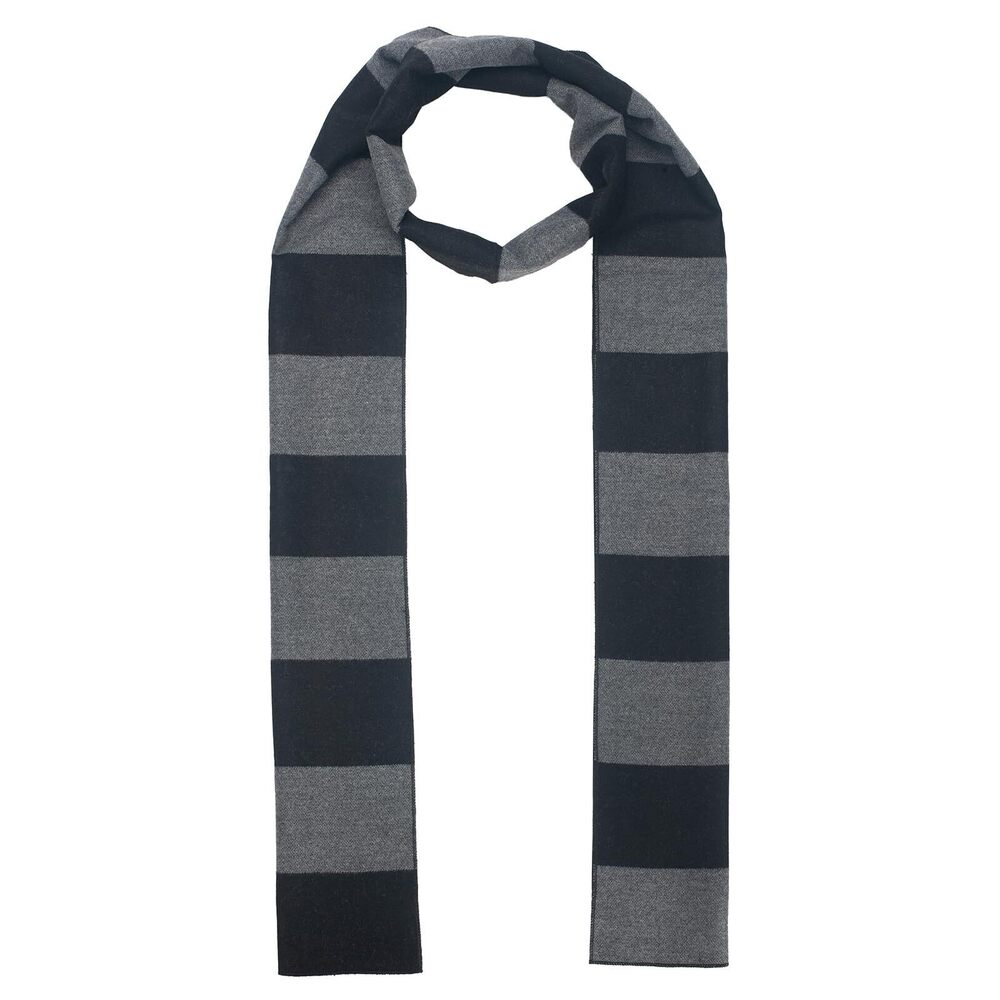 1740 Black and Gray Striped 's Scarf for Winter Halloween Costume